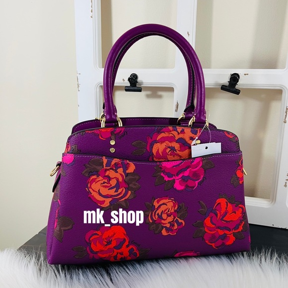 COACH Mini Lillie Jumbo Floral Satchel - Picture 4 of 14